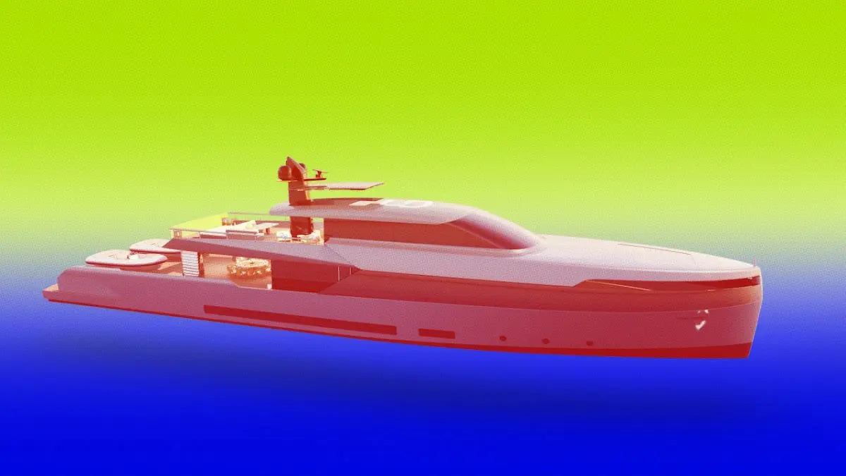 A colorful NFT of one of their yacht designs